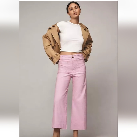 AnthropologieThe Colette Cropped Wide-Leg Pants by Maeve 29...